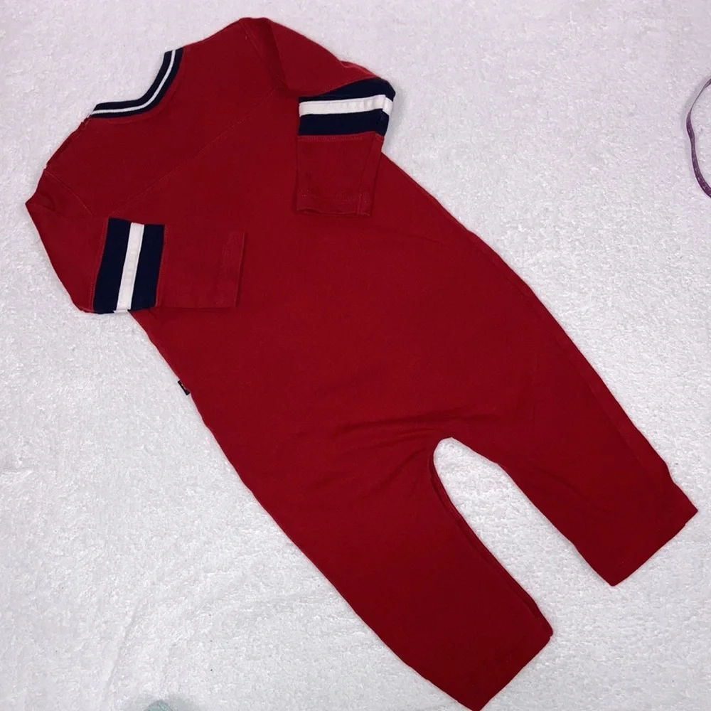 Oshkosh Blue boys red one piece romper size 18m